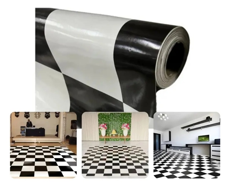 Tapete Pista De Dança Xadrez 2 x 2 m