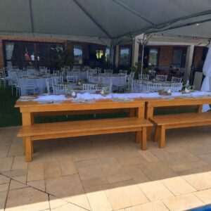 Kit Mesa banquete com bancos 10*