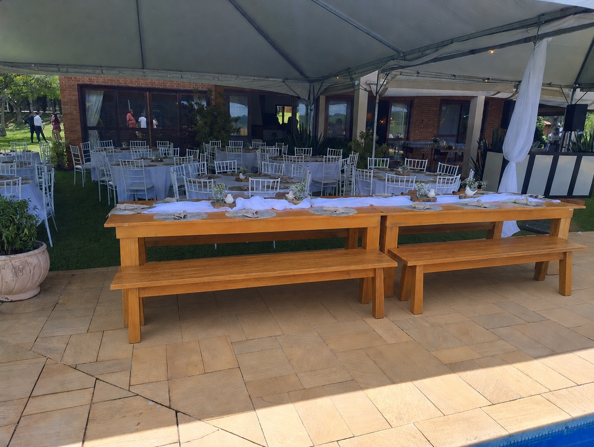 Kit Mesa banquete com bancos 10*