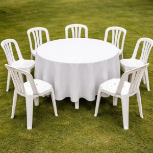 Kit redondo plástico 7 lugares