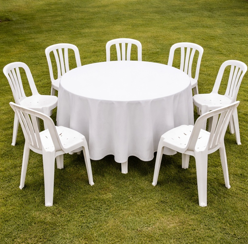 Kit redondo plástico 7 lugares