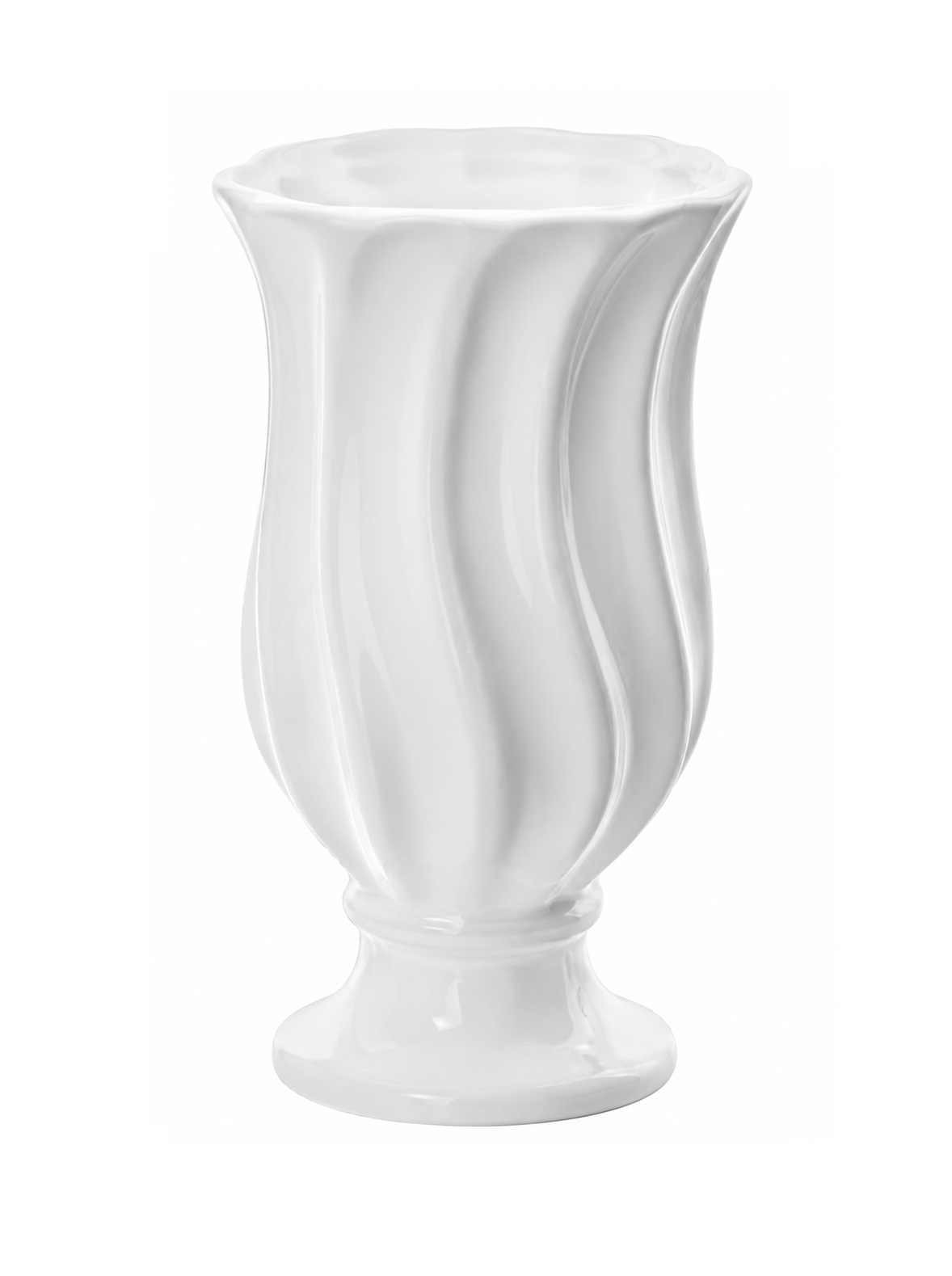 Vaso Torcido Branco 23 cm     2*