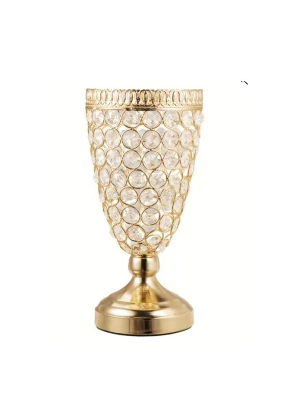 Vaso dourado com cristal 27 cm