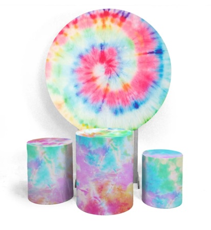 Capa Painel e trio de mesa Tie Dye/Unicórnio