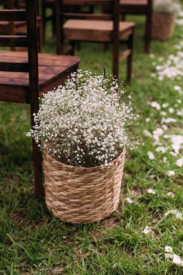 Cachepô com gypshofila (mosquitinho)