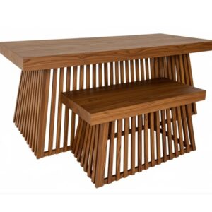 Mesa/2 mesas retangulares ripadas