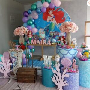 Mesa bolo Pequena Sereia