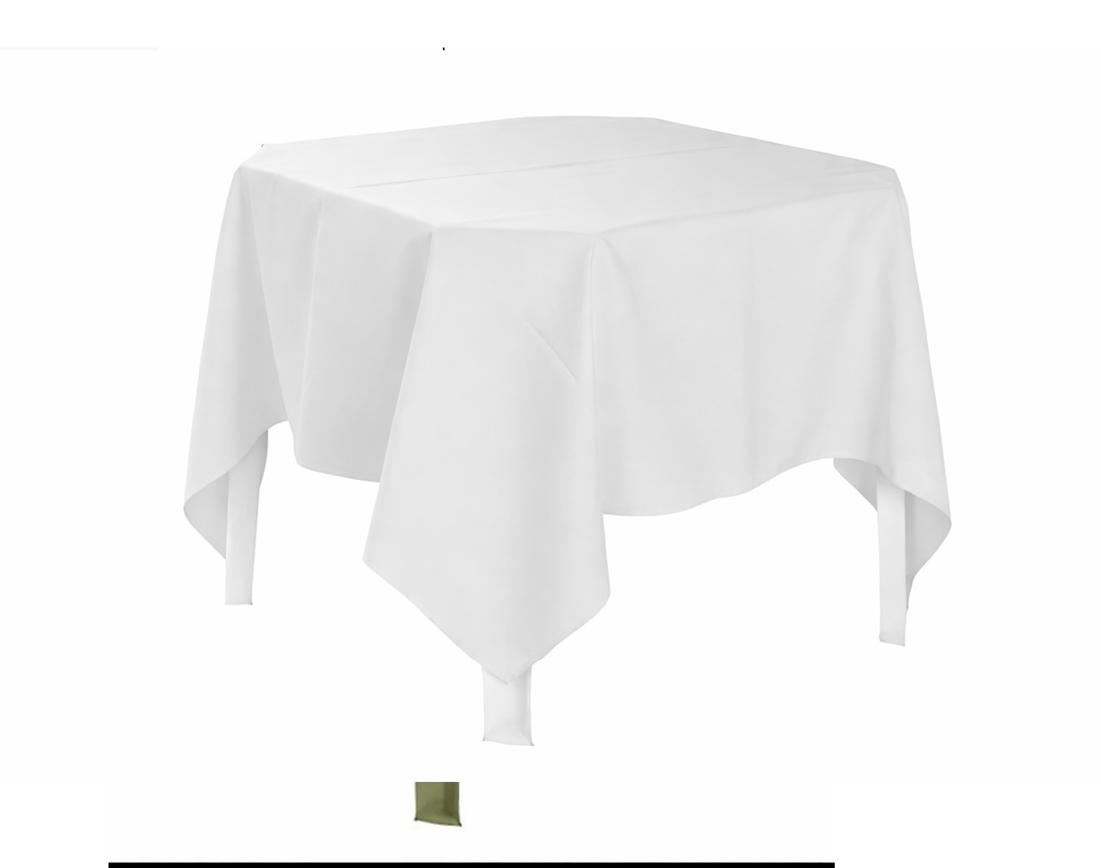 Toalha Quadrada Branca para mesa com guarda-sol 26*