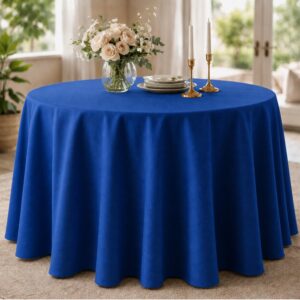 Toalha redonda Oxford (2,8m) - AZUL ROYAL     *15